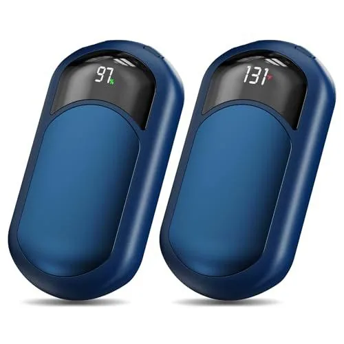 Calentador de Manos Recargable 2 Piezas Chaufferette de Manos Portátil USB Calentamiento Rápido con Tarjetas de Felicitación