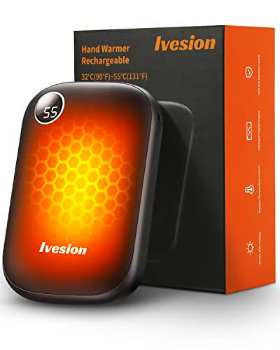 Ivesion Calentadores de manos, calentadores de manos recargables de 10000 mAh
