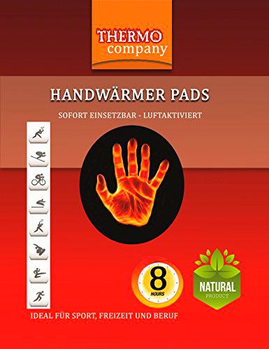 THERMO company 40 pares de almohadillas calientamanos | almohadillas térmicas para manos | calentador de bolsillo extra cálido | hasta 8 horas de calor