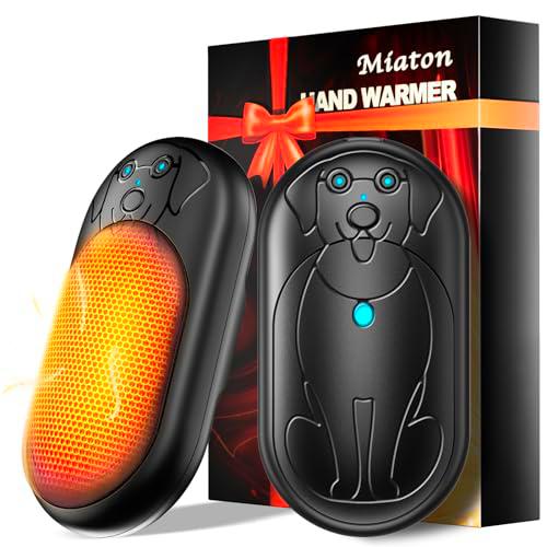 Miaton Calientamanos Eléctrico Recargable 2 Pack, 6000Mah Calentador Portátil Batería MAX 20H Calefacción