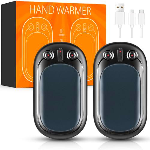 Calentador de Manos Recargable USB 2 Piezas hasta 12 Horas