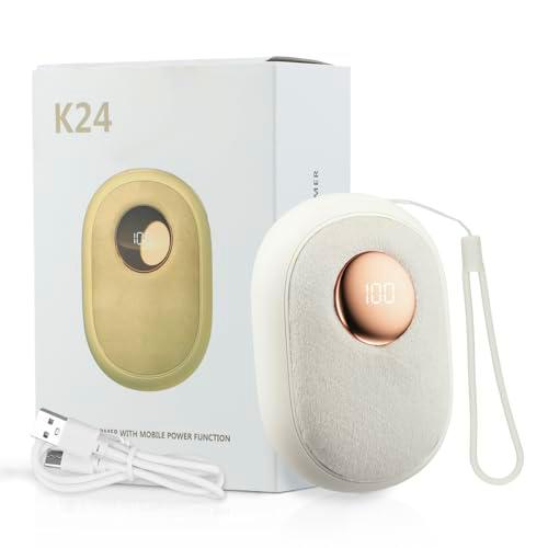 Calentador de Manos y Aparato de Masaje, 6000mAh Calentador de Manos Reutilizable