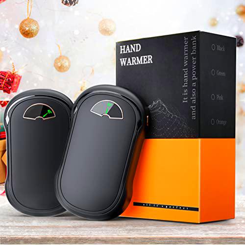 Mofece Calentador de Manos Recargable,2IN1 Portable Reutilizable Electrico Calienta Manos 5000mAh*2,Calefactor a Bateria USB Power Bank Calor 40-60ºC,Regalos para Raynauds,Golf,Camping,Senderismo