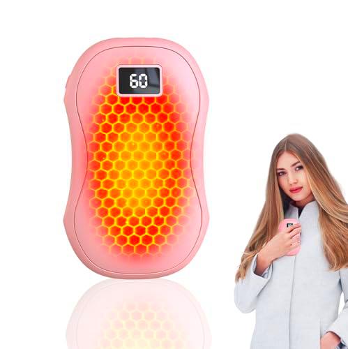 Nizirioo Calentador de manos eléctrico portátil, calentador de bolsillo eléctrico: 5000 mAh recargable por USB