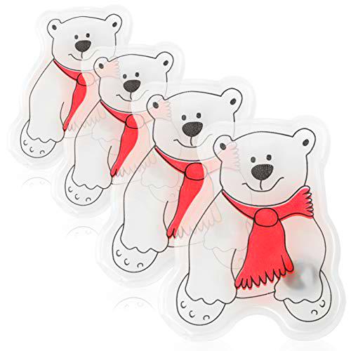 com-four® Calentador de Bolsillo 4X Polar Bear - Calentador de Manos para Adultos y niños