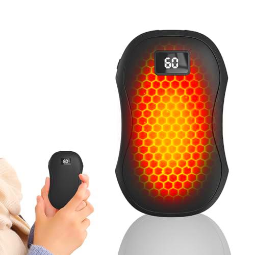 Nizirioo Calentador de manos eléctrico portátil, calentador de bolsillo eléctrico: 5000 mAh recargable por USB