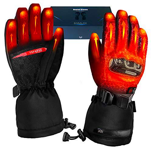 SHAALEK - Guantes térmicos para hombre y mujer, guantes de calefacción eléctrica
