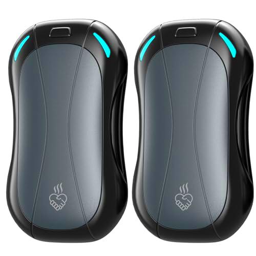 FANDLISS Calentador de manos eléctrico portátil 2 en 1 compatible con carga rápida tipo C Green Sea Foam