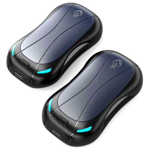 FANDLISS Calentador de manos eléctrico portátil 2 en 1 compatible con carga rápida tipo C Green Sea Foam