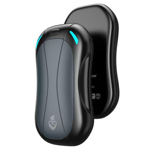 FANDLISS Calentador de manos eléctrico portátil 2 en 1 compatible con carga rápida tipo C Green Sea Foam