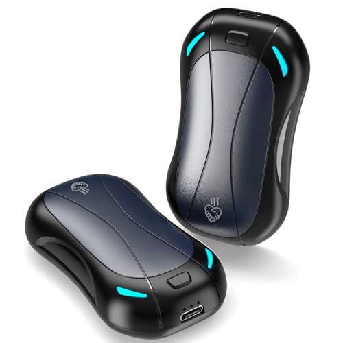 FANDLISS Calentador de manos eléctrico portátil 2 en 1 compatible con carga rápida tipo C Green Sea Foam