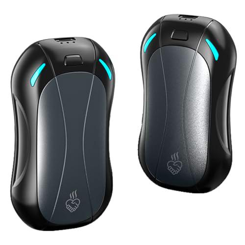 FANDLISS Calentador de manos eléctrico portátil 2 en 1 compatible con carga rápida tipo C Green Sea Foam