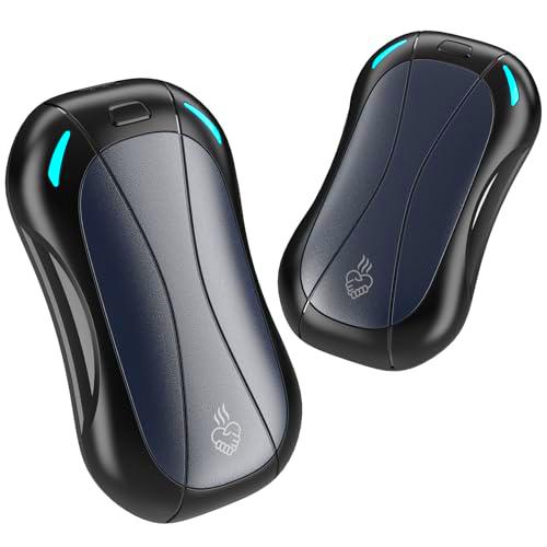 FANDLISS Calentador de manos eléctrico portátil 2 en 1 compatible con carga rápida tipo C Green Sea Foam