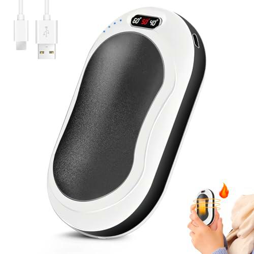 WIYETY Calentador de manos eléctrico portátil, calentador de bolsillo eléctrico: 6000 mAh recargable por USB