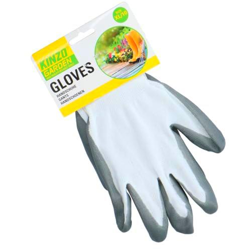 Kinzo Guantes de jardinería, talla 10, guantes de trabajo