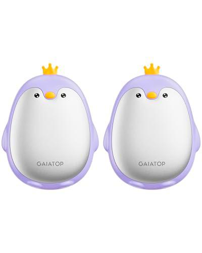Gaiatop Calentadores de manos recargables, paquete de 2 calentadores de manos eléctricos portátiles de 3 ajustes