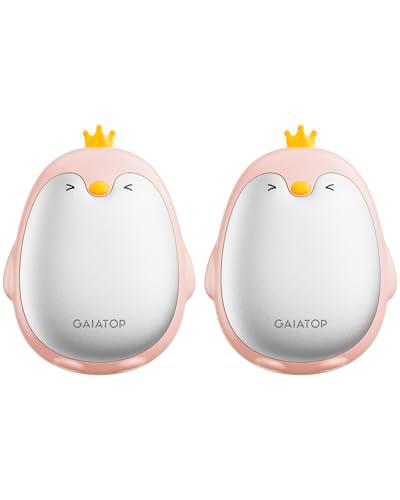Gaiatop Calentadores de manos recargables, paquete de 2 calentadores de manos eléctricos portátiles de 3 ajustes