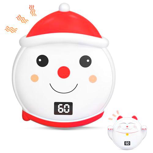 Calentador de Mano Recargable, BelonLink portátil Calienta Manos Electrónico de Bolsillo Calentador eléctrico Calentadores de Mano para Mujeres Hombre (Gato) (muñeco de Nieve)