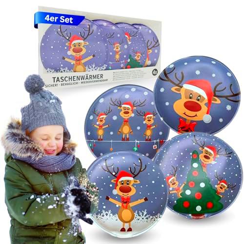 Lüttenburg Juego de 4 calentadores de bolsillo para niños