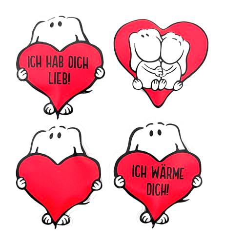 MC-Trend Juego de 4 calentadores de bolsillo - Calentadores de manos en encantador diseño Charly para mayor calidez