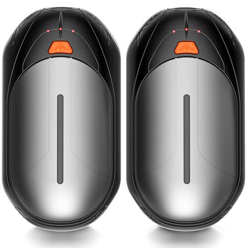 Calentador de Manos 2 Pack 6000mAh Calentador portátil,Regalo para Mujeres,Hombres,Calentador de Manos Reutilizable,20Hrs Calor Seguro Largo,Calor hasta 131 Camping,Golf(Negro)