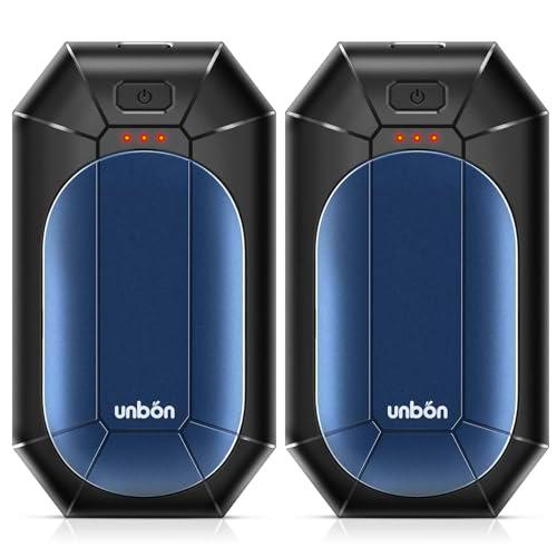 Calentador de Manos Recargable, UNBON 2 Paquete Calentadores de Manos Eléctrico USB con 3 Niveles de Calor Calentador Manos Reutilizable Calienta Manos de Bolsillo para Raynauds Golf