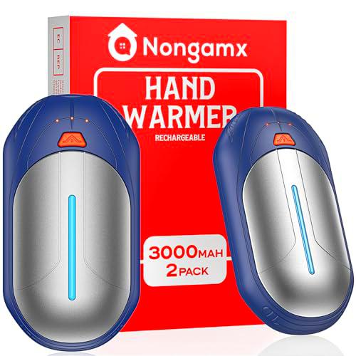 Calentador de manos eléctrico reutilizable recargable: paquete de 2 unidades 6000 mAh recargable por USB