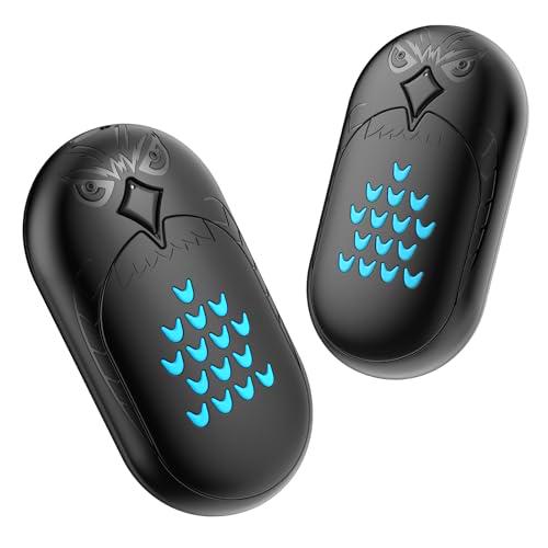 Calientamanos Recargable 2 Pack,6000mAh Calientamanos eléctrico,20 Horas de Calor Seguro,Calentador de Bolsillo portátil,Regalos para Mujeres,Hombres,Navidad,Exterior,Interior,Golf (Black, Mini)