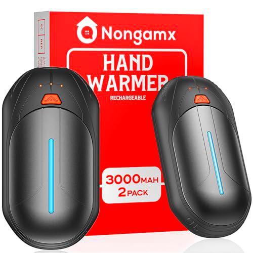 Calentador de manos eléctrico reutilizable recargable: paquete de 2 unidades 6000 mAh recargable por USB