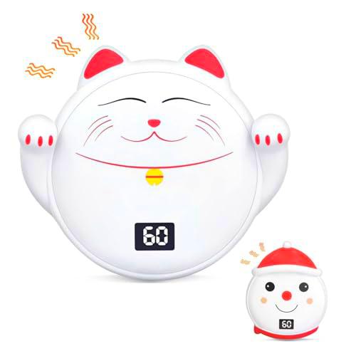 Calentador de Mano Recargable, BelonLink portátil Calienta Manos Electrónico de Bolsillo Calentador eléctrico Calentadores de Mano para Mujeres Hombre (Gato) (Gato