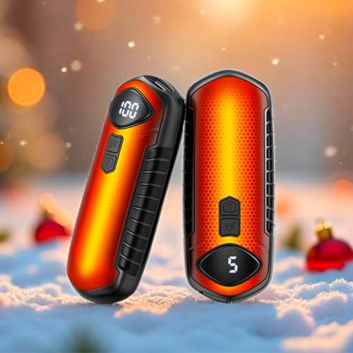 Calentador de manos recargable 2 paquetes, calentador eléctrico magnético portátil de 3000 mAh