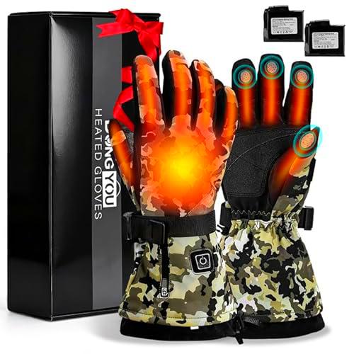 COVVY Guantes térmicos para hombres y mujeres, 7.4 V 3000 mAh