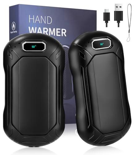 Cexovo Calentador de Manos magnéticos recargables,2 Piezas Calienta Manos de Bolsillo Magnético 4000mAh USB,Eléctrico Magnético Recargable Portátil Reutilizable,3 Niveles de Calor para Camping,Navidad