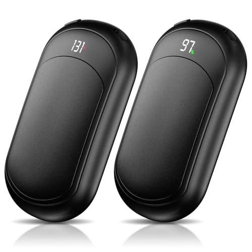 Calentador de Manos Recargable 2 Piezas Chaufferette de Manos Portátil USB Calentamiento Rápido con Tarjetas de Felicitación