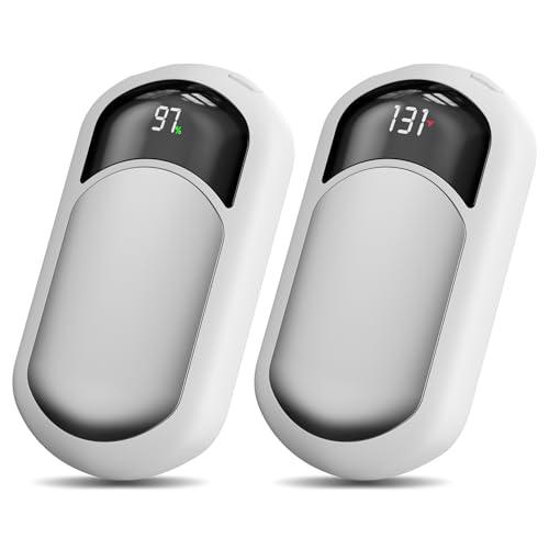 Calentador de Manos Recargable 2 Piezas Chaufferette de Manos Portátil USB Calentamiento Rápido con Tarjetas de Felicitación