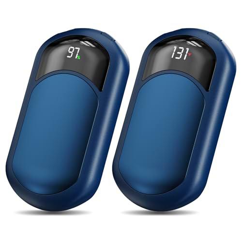 Calentador de Manos Recargable 2 Piezas Chaufferette de Manos Portátil USB Calentamiento Rápido con Tarjetas de Felicitación