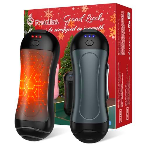FANDLISS Calentador de Manos Recargable 2-en-1,2025 Nuevo Diseño Magnético Calentador de Manos Portátil Batería 6000mAh,3 Niveles de Calor para Deportes al Aire Libre,Camping
