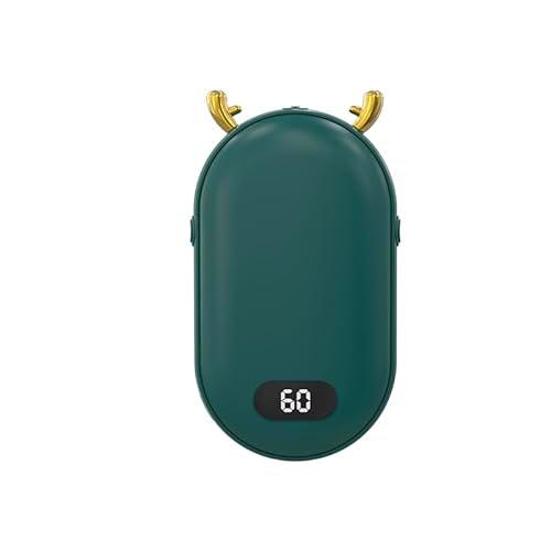 Calentador de manos eléctrico, recargable, color verde