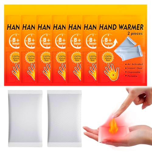 14PCS Calentadores de Manos, Calienta Bolsillos, Activado por Aire Almohadillas Térmicas