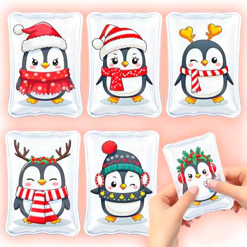 Calentador de Manos, 6 Calientamanos Pingüinos de Invierno