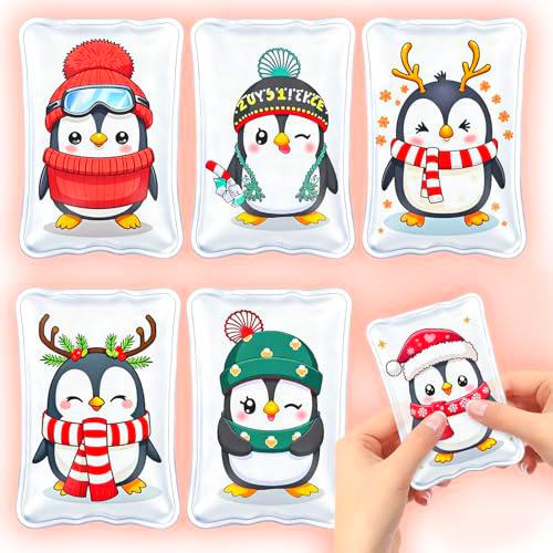 PlsMupn Calentador de Manos, 6 Calientamanos Pingüinos de Invierno