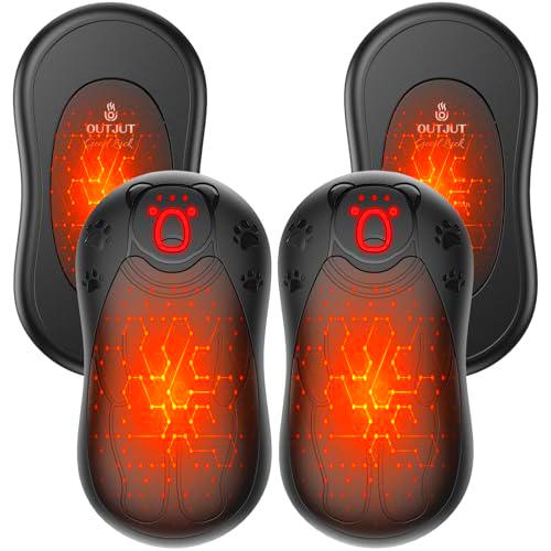 OUTJUT Calentador de Manos 4 PCS, Calienta Manos Electrico con 12000mAh