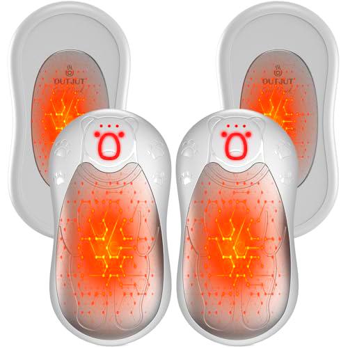 OUTJUT Calentador de Manos 4 PCS, Calienta Manos Electrico con 12000mAh