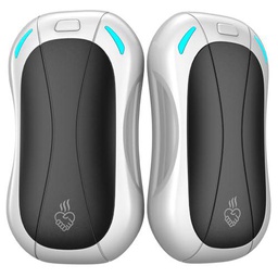 Calentador de Manos Recargable,FANDLISS 2024 Nuevo Diseño Dividido Desmontable 6000mAH Calienta Manos de Bolsillo,Calienta Manos Eléctrico Portátil para Camping,Golf,Invierno Aire Libre-Blanco Negro