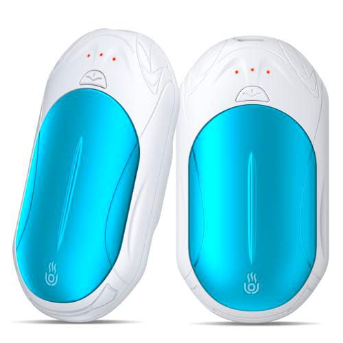 OUTJUT Calentador de manos recargable 6000 mAh, 2 paquetes de calentadores de bolsillo portátiles