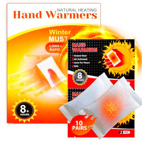 10 Pares Calentadores Manos, Calienta Bolsillos, Calor Instantáneo