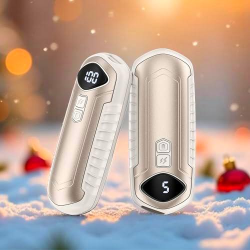 Calentador de manos recargable, 2 unidades, calentador eléctrico portátil de 6000 mAh