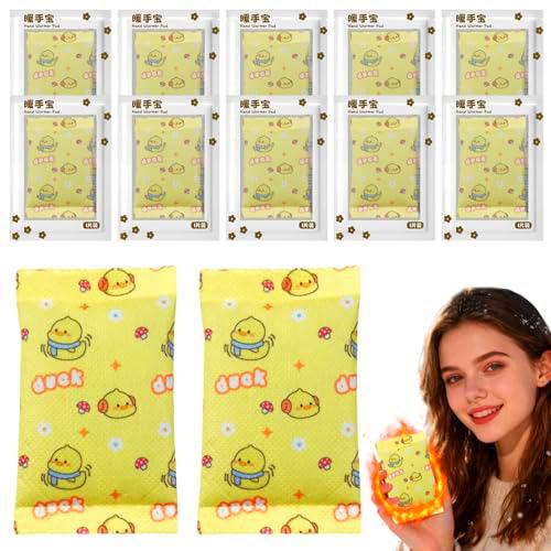 Calentadores Manos,10 Pack de Calentador de Manos,Hand Warmers,Calentadores de Manos Desechables,Activados por Aire,8 Horas de Manos Calientes,para Guantes,Bolsillos y Exterior