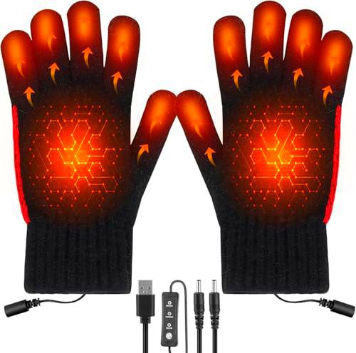 Ertisa Guantes Calefactables USB para Hombre Mujer