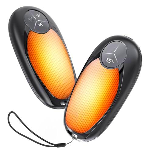 Calentador de Manos Recargable 2 en 1 6000 mAh Calienta Manos de Bolsillo Magnético Eléctrico 3 Niveles de Calentamiento de hasta 55 ºC